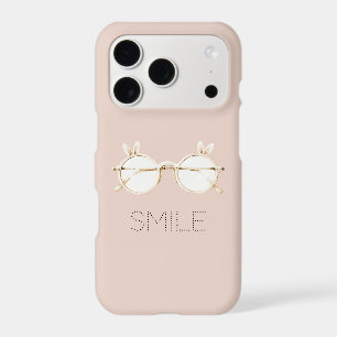 Pink White Bunny Ears Glasses Smile