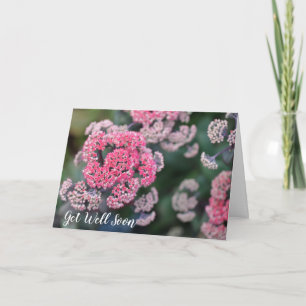 Pink & White Butterfly Stonecup Get Well Soon Card