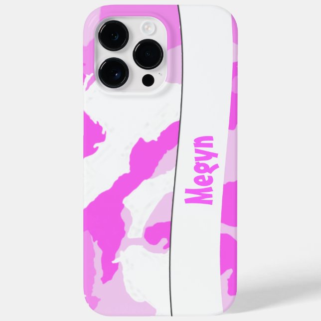 Pink White Camouflage Pattern Template Case-Mate iPhone Case (Back)