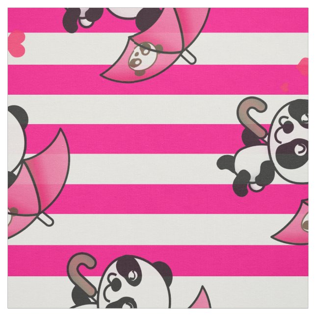Pink White Candy Stripes Fabric (Swatch)