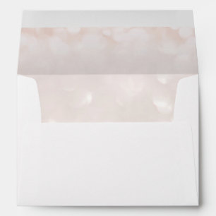 Pink & White Celebration 5x7 Wedding Envelope
