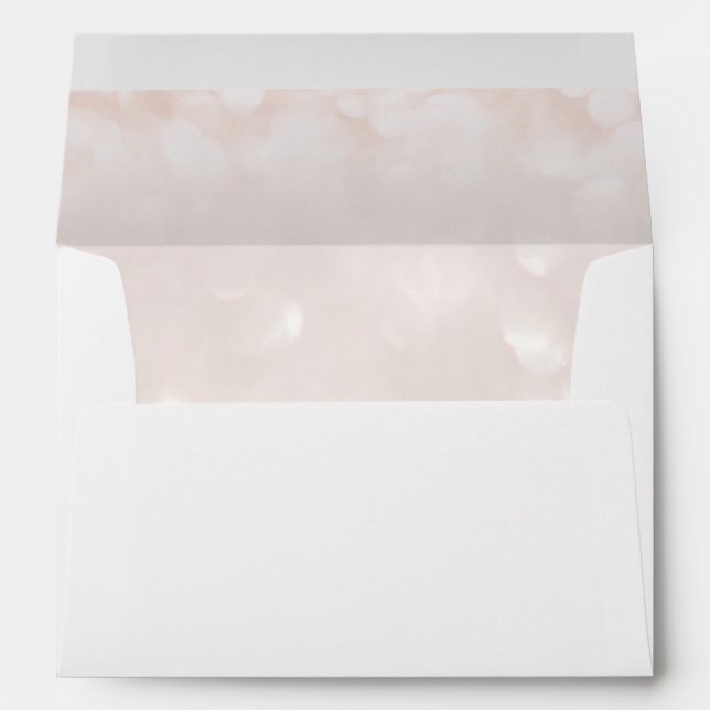 Pink & White Celebration | 5x7 Wedding Envelope (Back (Bottom))
