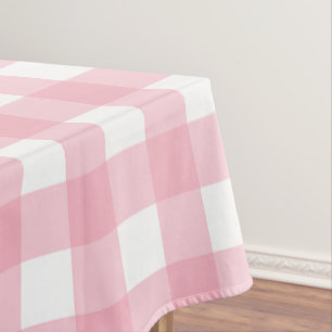 Pink & White Chequerboard Pattern Tablecloth