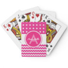 Pink White Chevron Monogram Personalised