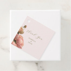Pink & White   Chic Rose Wedding Wedding Favour Tags