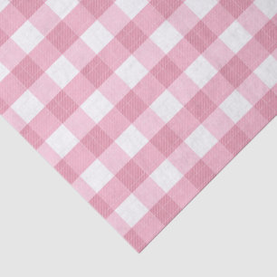 Pink & White Classic Gingham Pattern Tissue Paper