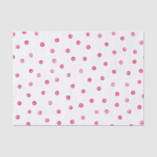 Pink White Confetti Dots Pattern Tissue Paper