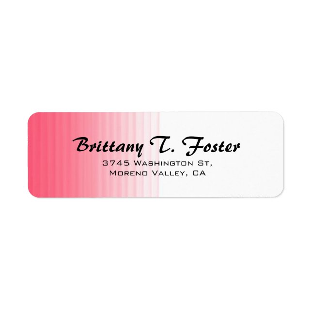 Pink White Curve Brush Script Elegant Minimalist (Front)