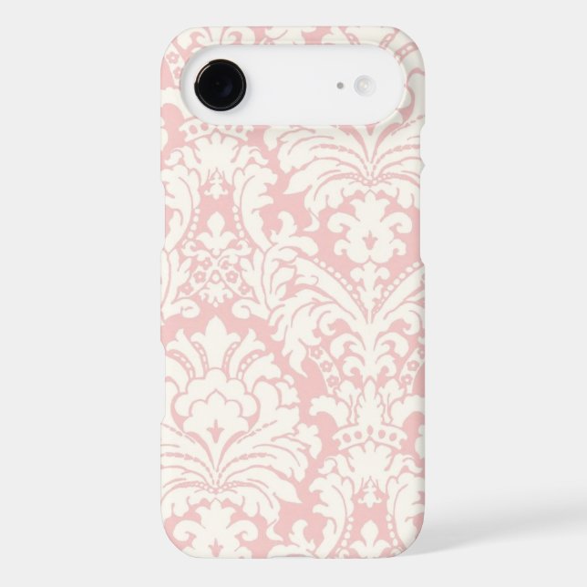 Pink&White Damask iPhone Case (Back)