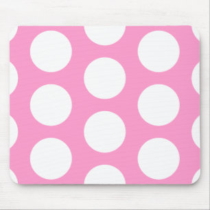 Pink & White Dots Mouse Mat
