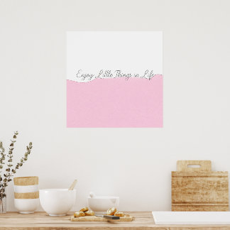 Pink & White Enjoy Life Quote Wall Art