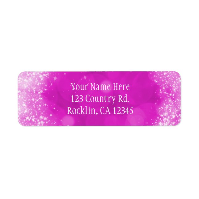 Pink & White Faux Glitter Sparkle Party Invitation (Front)
