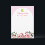 Pink white floral arch Chinese wedding advice card<br><div class="desc">Realise your dream wedding with an oriental touch! You can customise the design by adding your names and wedding date etc. You are also welcome to reach out to me for any special design which is uniquely for you. Double happiness symbol and red decorations are the must have items for...</div>