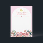 Pink white floral arch Chinese wedding advice card<br><div class="desc">Realise your dream wedding with an oriental touch! You can customise the design by adding your names and wedding date etc. You are also welcome to reach out to me for any special design which is uniquely for you. Double happiness symbol and red decorations are the must have items for...</div>