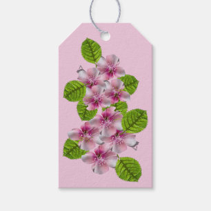 Pink & White Flowers Gift Tag