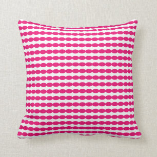 Pink White Geometric Pearl Patterns Custom Colours Cushion