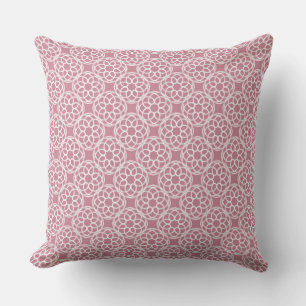 Pink White Geometric Seamless Pattern Cushion