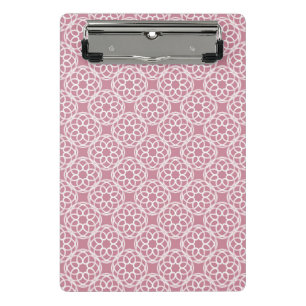 Pink White Geometric Seamless Pattern Mini Clipboard