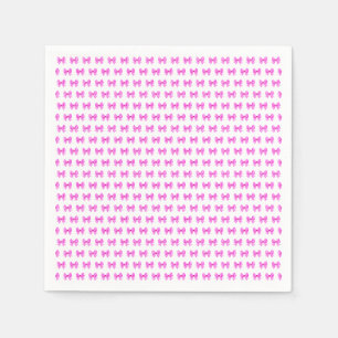 Pink-white gingham bow pattern napkin