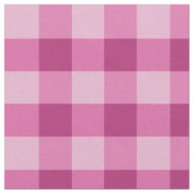 Pink White Gingham Check Combed Cotton Fabric