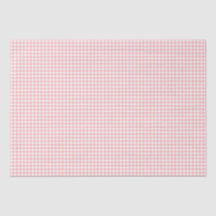 Pink White Gingham Check Girl Birthday Baby Shower Tissue Paper