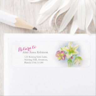 Pink white green hellebore Spring wedding