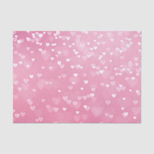 Pink White Hearts Birthday Tissue Paper