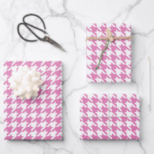 Pink & White Houndstooth 