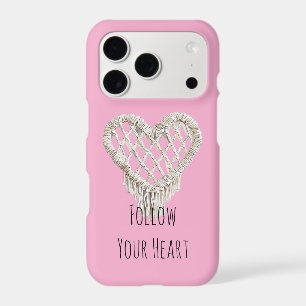 Pink White Laced Heart