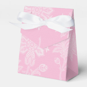 Pink White Lacey Floral Favour Box