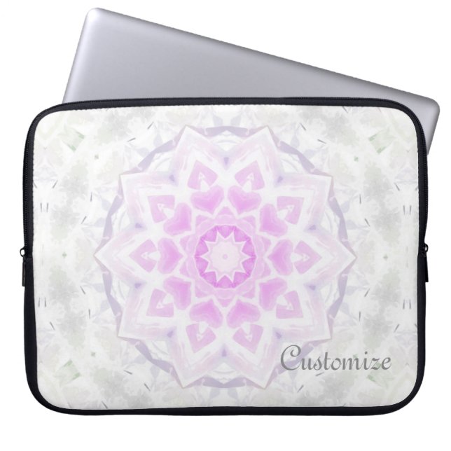 Pink & White Lacy Kaleidoscope Hearts Sleeve (Front)