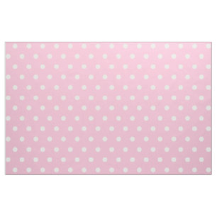 Pink White Large Polka Dots Craft Sewing Quilting Fabric