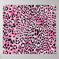 Pink White Leopard Pattern.
