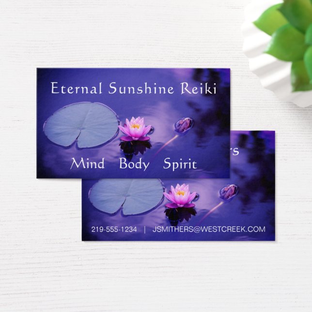 Pink & White Lotus Flower on Pond Healing (Desk)