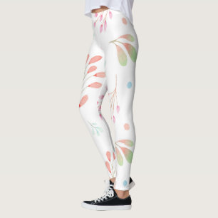Pink & White Marble Leggings - Floral Hip Style