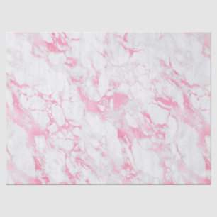 Pink White Marble   Tissue Paper