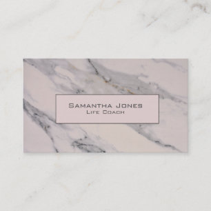 Pink White Marble, white grey granite  Business Card