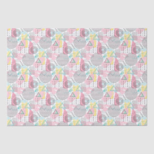 Pink White Memphis Style Eighties Stylish Retro Tissue Paper