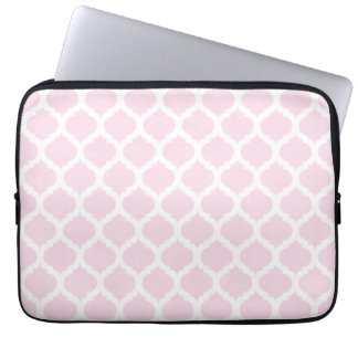 Pink & White Moroccan Laptop Sleeve