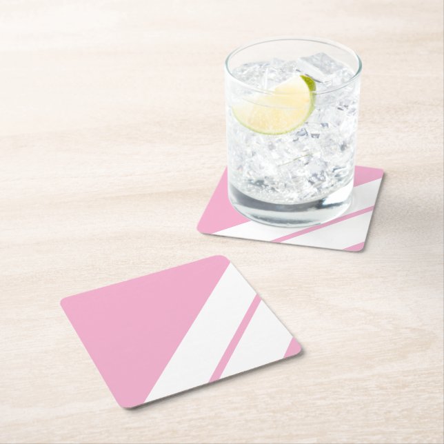 Pink  White  Paper Coaster (Insitu)