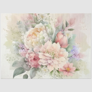 Pink White  Peonies Wedding Shower  Tissue Paper