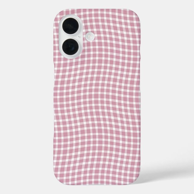 Pink White Plaid Chequered Seamless Pattern Case-Mate iPhone Case (Back)