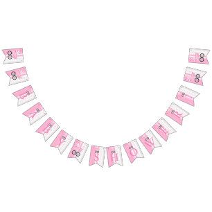 Pink & White Polka Dot 👶 Baby Shower Bunting
