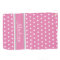 Pink White Polka Dot Grey Stripe Script Name