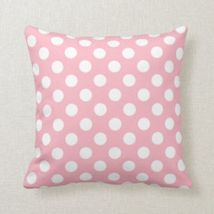 Pink & White Polka Dot Pillow
