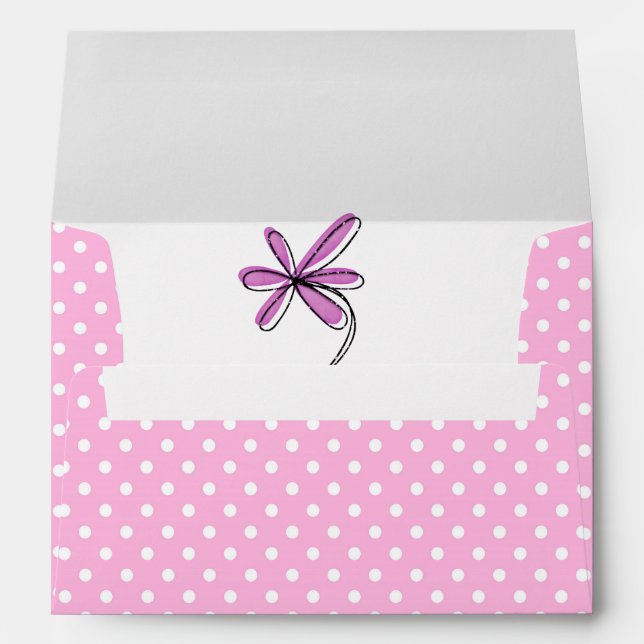 Pink & White Polka Dots Envelopes (Back (Bottom))