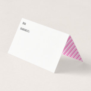 Pink & White Polka Dots Potluck Dish Recipe Cards