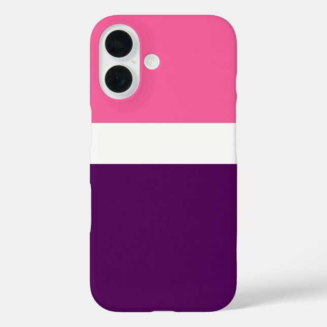Pink White Purple Plain Colour Block Design  Case-Mate iPhone Case (Back)