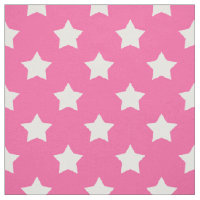Pink White Stars Pattern Decorative Textile