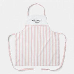 Pink & White Stripe Bakery Baker's Apron